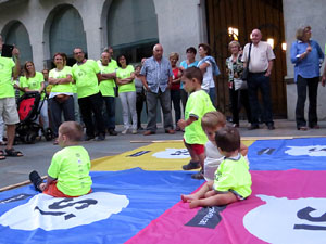 11 de setembre 2017. Assaig de la manifestaci&oacute; de la Diada al carrer Ciutadans i la pla&ccedil;a del Vi
