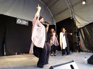 Festival A Capella 2017. Actuaci&oacute; del grup Black Voices a la pla&ccedil;a de la Independ&egrave;ncia