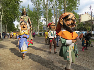 Festa del barri de la Devesa-Güell 2017. Els nous capgrossos, el Jardiner i la Farinera