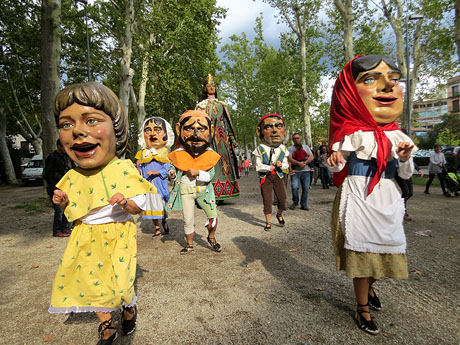 Festa del barri de la Devesa-Güell 2017. Els nous capgrossos, el Jardiner i la Farinera