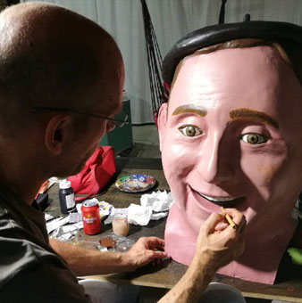 Procés d'elaboració dels capgrossos. Imatges gentilesa de Lluís Xifra