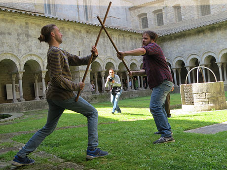 600 aniversari de la nau única de la Catedral de Girona. Presentació de la representació de la Consueta de Sant Jordi cavaller al claustre de la Catedral