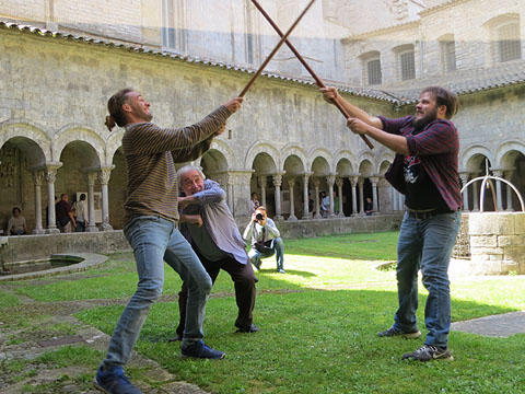 Un moment de la representaci&oacute; al Claustre