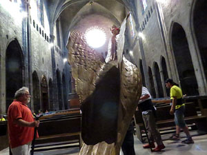 Corpus 2017. Assaig del ball de l'&Agrave;liga a la nau de la Catedral de Santa Maria