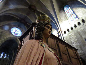 Corpus 2017. Assaig del ball de l'&Agrave;liga a la nau de la Catedral de Santa Maria