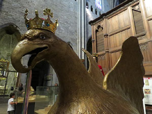 Corpus 2017. Assaig del ball de l'&Agrave;liga a la nau de la Catedral de Santa Maria