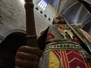 Corpus 2017. Assaig del ball de l'&Agrave;liga a la nau de la Catedral de Santa Maria
