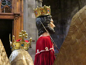 Corpus 2017. Assaig del ball de l'&Agrave;liga a la nau de la Catedral de Santa Maria