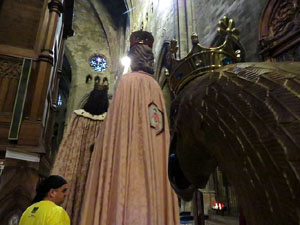 Corpus 2017. Assaig del ball de l'&Agrave;liga a la nau de la Catedral de Santa Maria