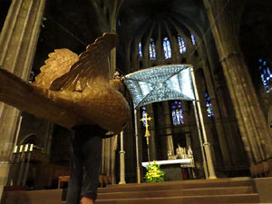 Corpus 2017. Assaig del ball de l'&Agrave;liga a la nau de la Catedral de Santa Maria