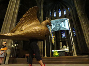 Corpus 2017. Assaig del ball de l'&Agrave;liga a la nau de la Catedral de Santa Maria