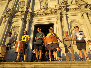 Corpus 2017. Assaig del ball de l'&Agrave;liga a la nau de la Catedral de Santa Maria
