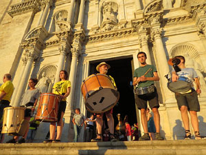 Corpus 2017. Assaig del ball de l'&Agrave;liga a la nau de la Catedral de Santa Maria