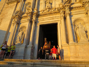 Corpus 2017. Assaig del ball de l'&Agrave;liga a la nau de la Catedral de Santa Maria