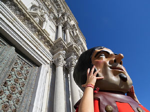 Corpus 2017. Assaig del ball de l'&Agrave;liga a la nau de la Catedral de Santa Maria