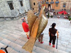 Corpus 2017. Assaig del ball de l'&Agrave;liga a la nau de la Catedral de Santa Maria