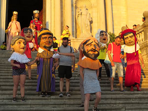 Corpus 2017. Assaig del ball de l'&Agrave;liga a la nau de la Catedral de Santa Maria