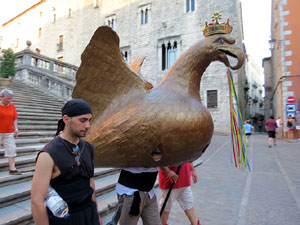 Corpus 2017. Assaig del ball de l'&Agrave;liga a la nau de la Catedral de Santa Maria