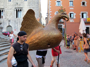 Corpus 2017. Assaig del ball de l'&Agrave;liga a la nau de la Catedral de Santa Maria