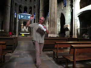 Corpus 2017. Assaig del ball de l'&Agrave;liga a la nau de la Catedral de Santa Maria