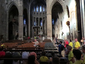 Corpus 2017. Assaig del ball de l'&Agrave;liga a la nau de la Catedral de Santa Maria