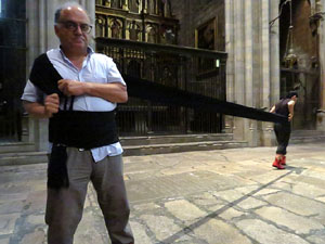 Corpus 2017. Assaig del ball de l'&Agrave;liga a la nau de la Catedral de Santa Maria