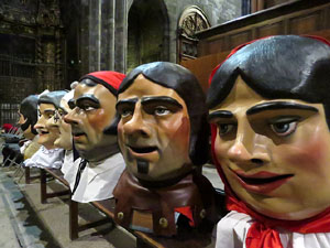 Corpus 2017. Assaig del ball de l'&Agrave;liga a la nau de la Catedral de Santa Maria