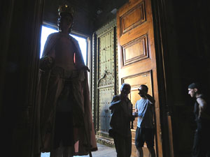 Corpus 2017. Assaig del ball de l'&Agrave;liga a la nau de la Catedral de Santa Maria