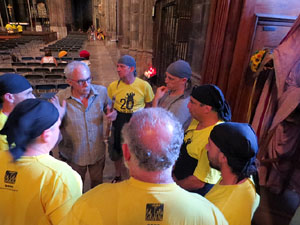 Corpus 2017. Assaig del ball de l'&Agrave;liga a la nau de la Catedral de Santa Maria