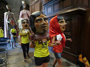 Corpus 2017. Assaig del ball de l'&Agrave;liga a la nau de la Catedral de Santa Maria