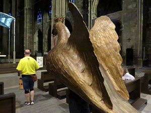 Corpus 2017. Assaig del ball de l'&Agrave;liga a la nau de la Catedral de Santa Maria