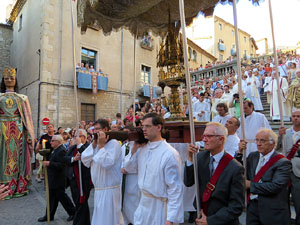 Corpus 2017 a Girona. La process&oacute; des de la Catedral a la bas&iacute;lica de Sant Feliu de Girona