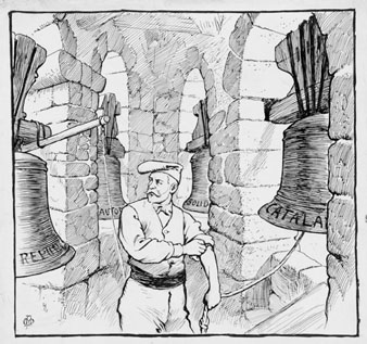 Dibuix d'Apel&middot;les Mestres que il&middot;lustra el text de 'Cam&iacute; de la font'