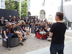 FITAG 2017 - Fotografia de grup de l'equip a la Casa de Cultura de Girona