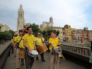 Arribada a Girona de la Flama del Canig&oacute; 2017