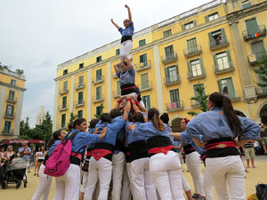 Arribada a Girona de la Flama del Canig&oacute; 2017