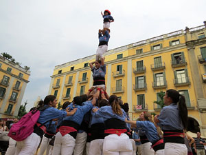Arribada a Girona de la Flama del Canig&oacute; 2017