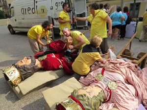 Arribada a Girona de la Flama del Canig&oacute; 2017