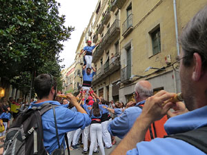 Arribada a Girona de la Flama del Canig&oacute; 2017