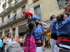Arribada a Girona de la Flama del Canig&oacute; 2017