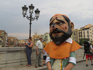 Arribada a Girona de la Flama del Canig&oacute; 2017