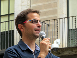 Arribada a Girona de la Flama del Canig&oacute; 2017