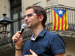 Arribada a Girona de la Flama del Canig&oacute; 2017