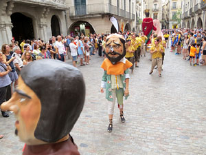 Arribada a Girona de la Flama del Canig&oacute; 2017