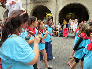 Arribada a Girona de la Flama del Canig&oacute; 2017