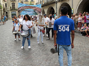 Arribada a Girona de la Flama del Canig&oacute; 2017