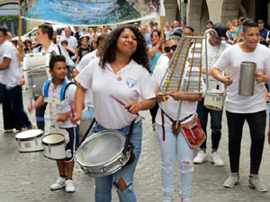 Arribada a Girona de la Flama del Canig&oacute; 2017