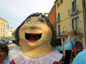 Arribada a Girona de la Flama del Canig&oacute; 2017