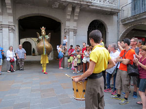 Arribada a Girona de la Flama del Canig&oacute; 2017