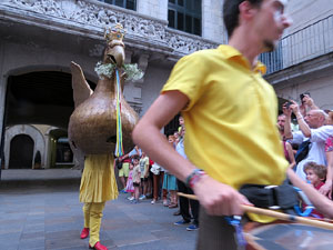 Arribada a Girona de la Flama del Canig&oacute; 2017